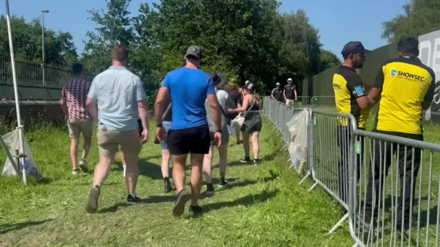 Fans are walking into Heaton Park