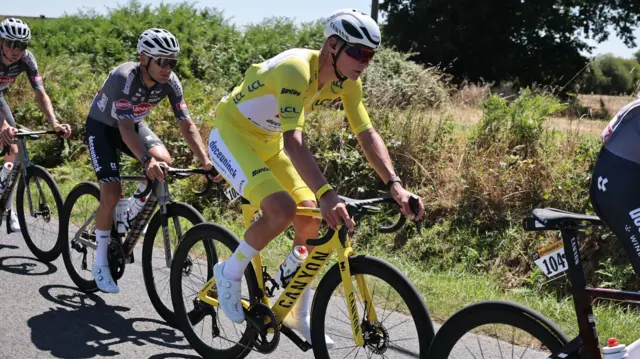 Mathieu van der Poel during stage seven of the 2025 Tour de France