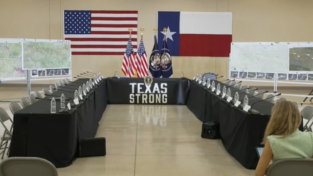 Empty chairs around a table