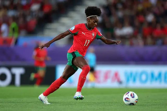 Diana Silva of Portugal runs with the ball