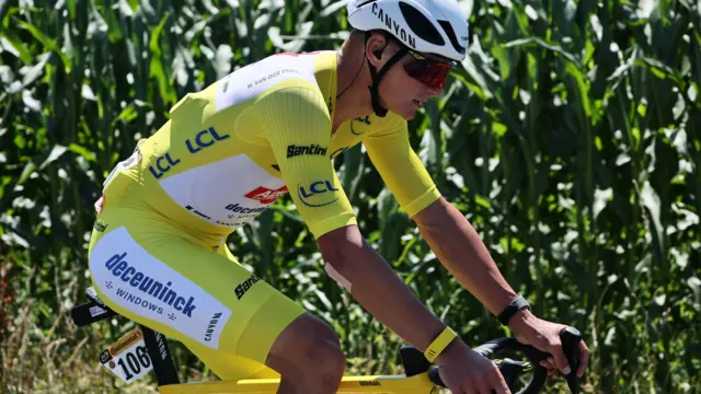 Mathieu van der Poel during stage six of the 2025 Tour de France