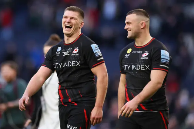 Owen Farrell and Ben Earl