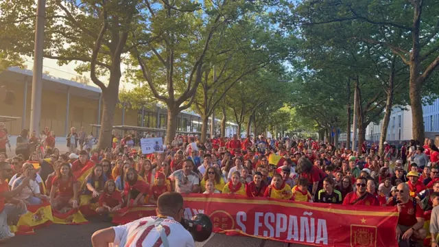 Spanish fans before Italy v Spain