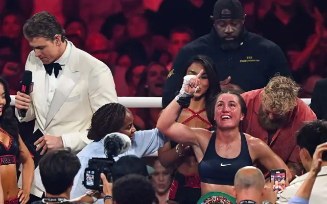 Ellie Scotney after victory against Yamileth Mercado