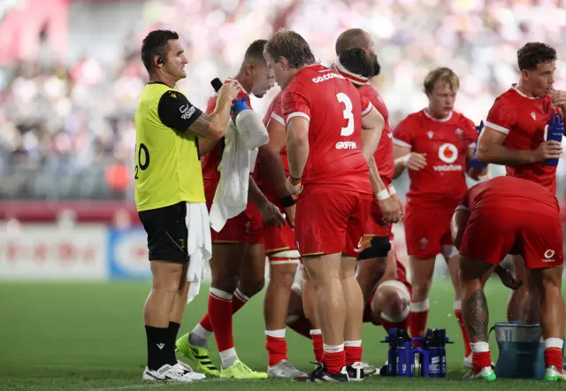 Wales' Archie Griffin cools off