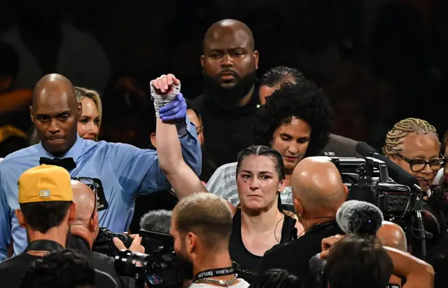 Katie Taylor after victory against Amanda Serrano