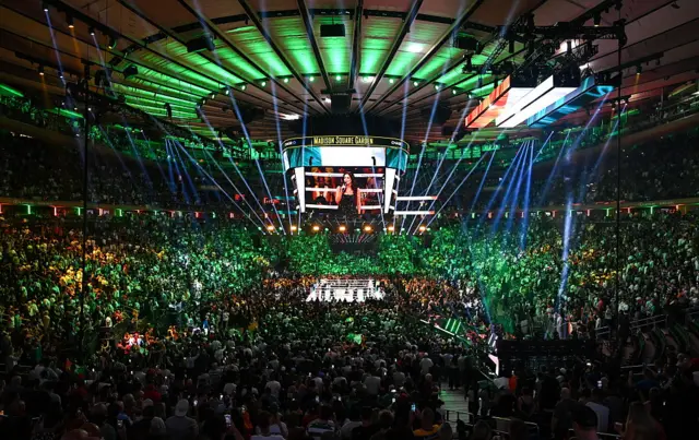 View of Madison Square Garden full of people