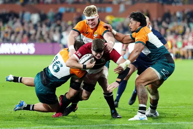 Lions score a try