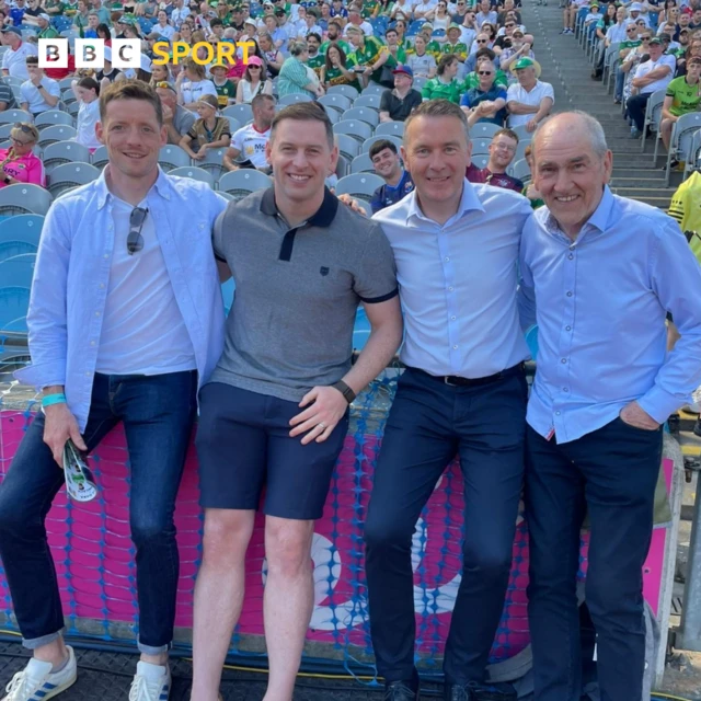 Conor McManus, Philly McMahon, Oisin McConville and Mickey Harte