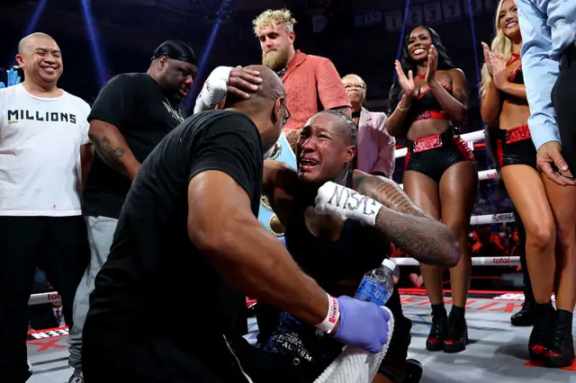 Shadasia Green celebrates victory