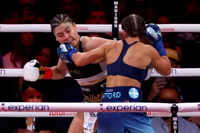 Ellie Scotney lands a punch