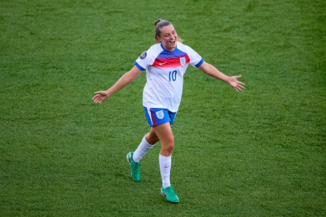 Ella Toone of England celebrates