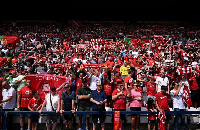 Liverpool fans at Preston friendly