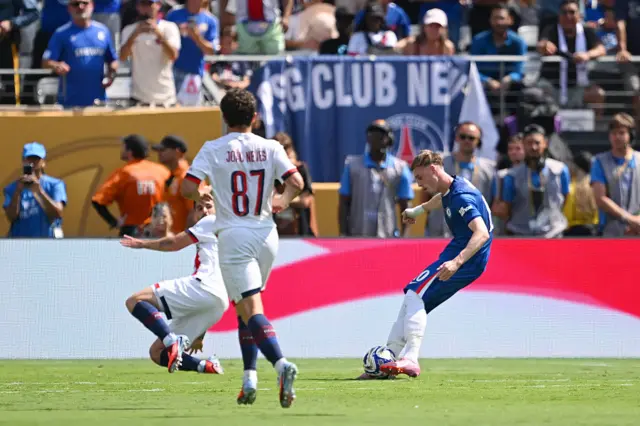 Cole Palmer scores his second goal of the day for Chelsea