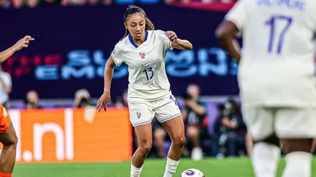 Selma Bacha of France dribbles