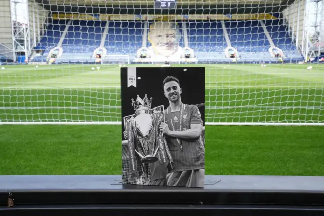 The matchday programme in tribute of Liverpool player Diogo Jota ahead of the pre-season friendly match at Deepdale Stadium, Preston. Liverpool remain in mourning following the death of Portugal forward Jota, 28, and his brother Andre Silva, 25, in a car crash in Zamora, Spain, on 3 July