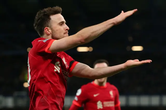 Diogo Jota celebrates