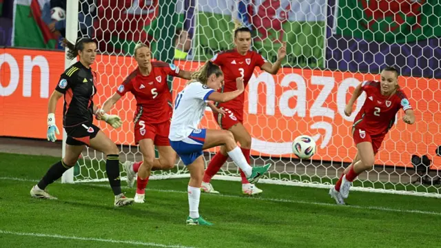 Ella Toone of England scores her team's second goal