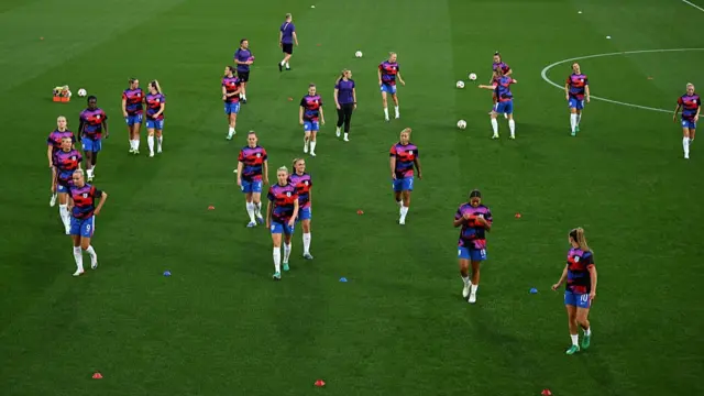 England warming up