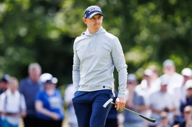 Grant Forrest with putter in hand