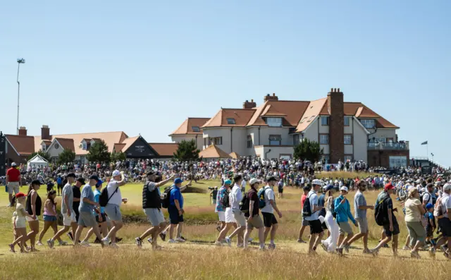 Fans at the Scottish Open