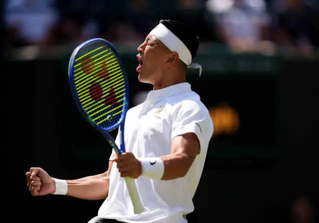 Tokito Oda celebrates