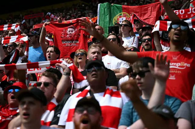 Liverpool fans at Preston friendly