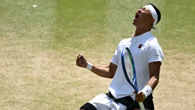 Tokito Oda celebrates