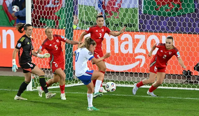 Ella Toone of England scores