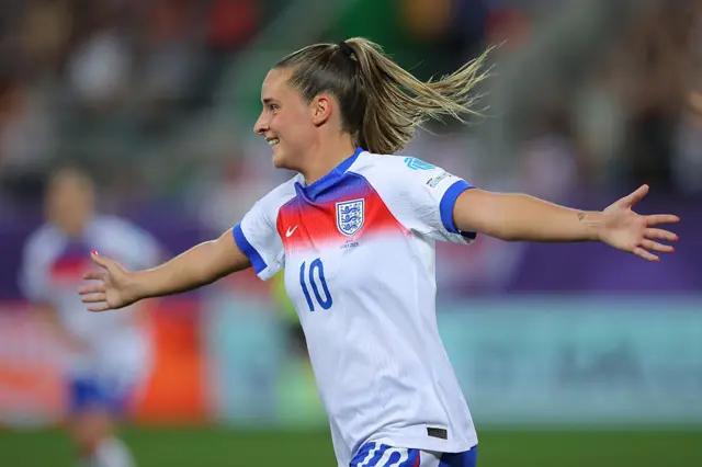 Ella Toone of England celebrates