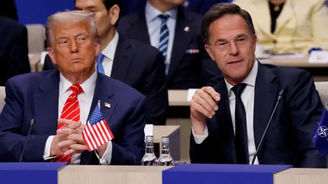 Donald Trump and Mark Rutte