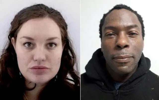 Custody images of Constance Marten and Mark Gordon