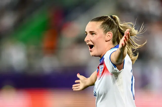 Ella Toone of England celebrates