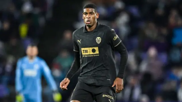 Cristhian Mosquera playing for Valencia