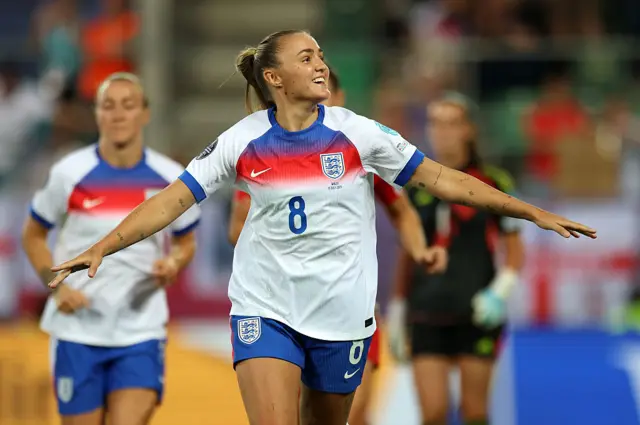 Georgia Stanway of England celebrates