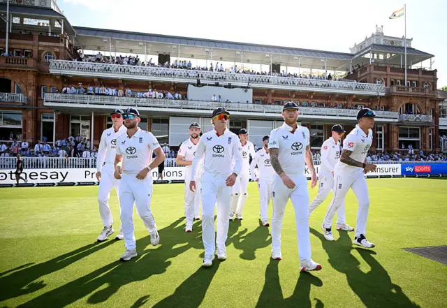 Ben Stokes leads England out to field against India at Lord's