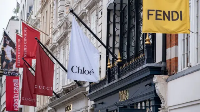 High-end shops on London's New Bond Street