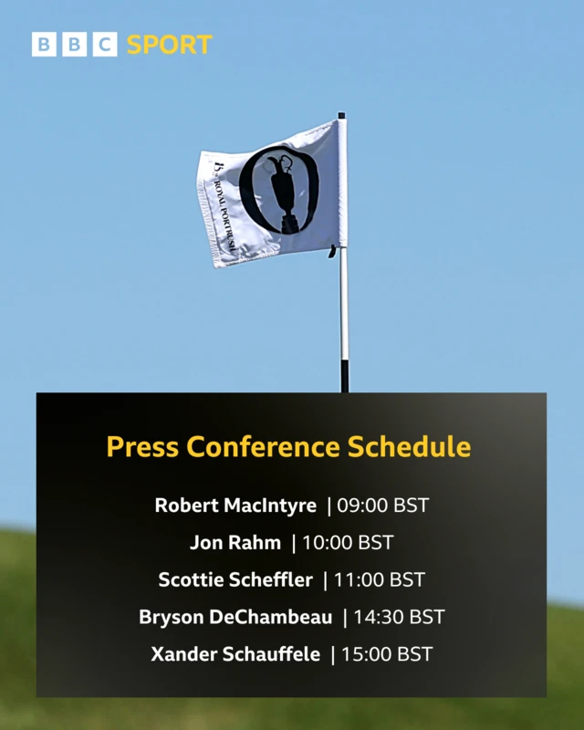 Wednesday's news conference schedule