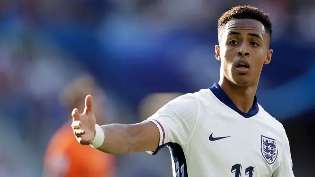 Omari Hutchinson playing for England U21's