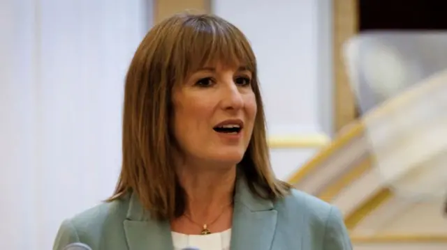 Britain's Chancellor of the Exchequer Rachel Reeves delivers