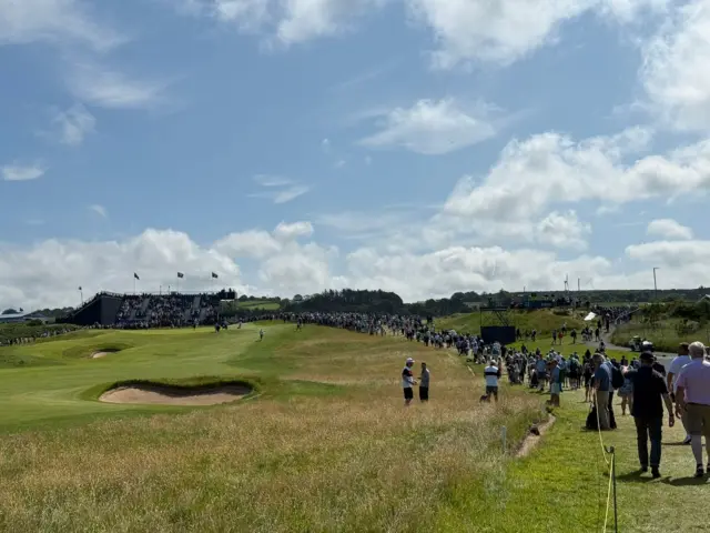 Crowds following Rory McIlroy