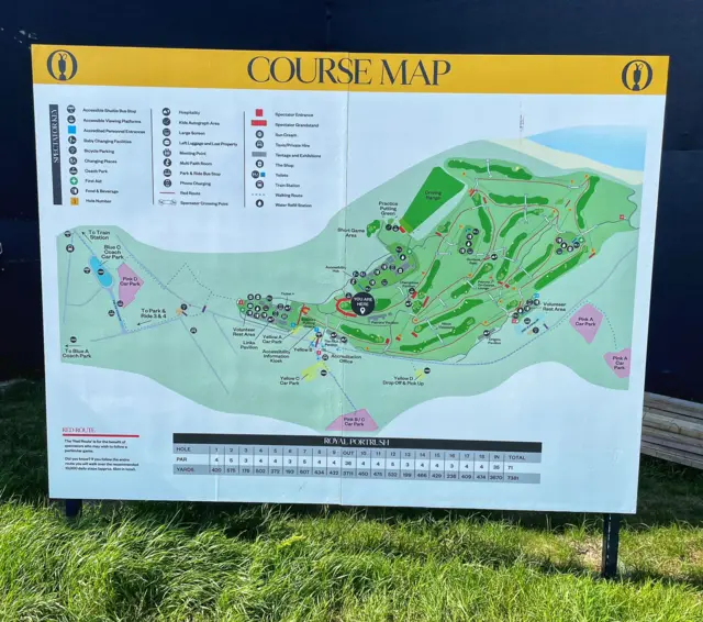Royal Portrush course map