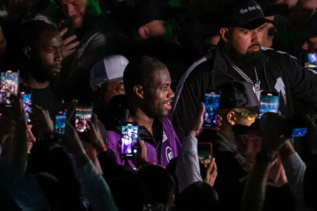Daniel Dubois walking to the ring