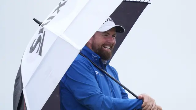 Shane Lowry smiling at Royal Portrush for the 153rd Open Championship.