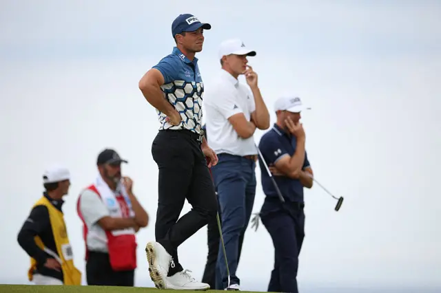 Victor Hovland, Ludvig Aberg and Jordan Spieth on Day One of The Open, Portrush