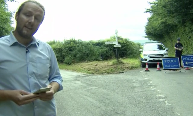 Ross Pollard at the scene