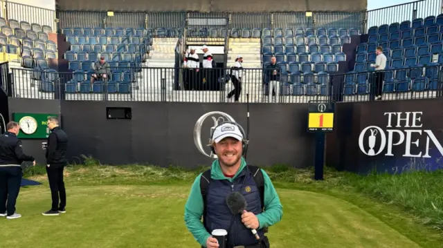 James Gregg on the first tee