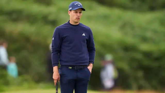 Matthew Jordan watches on during the 153rd Open Championship at Royal Portrush