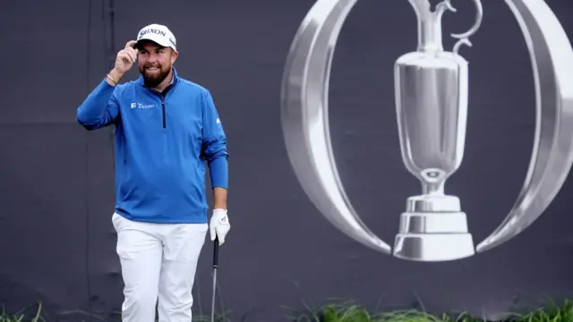 Mid shot of 2019 Open champion Shane Lowry at the first tee of Portrush for the 153rd Open Championship.