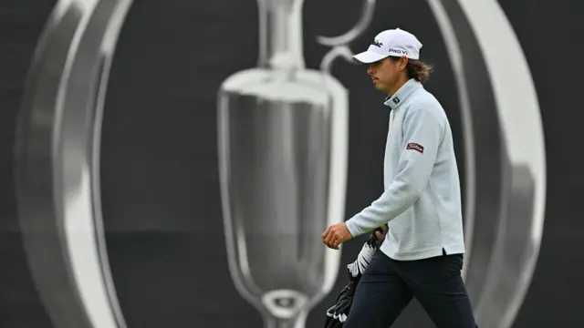 Jacob Skov Olesen walks across the 18th green at Royal Portrush for the 153rd Open Championship